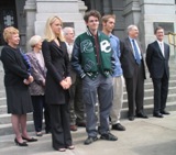 My son at the capitol with the governor